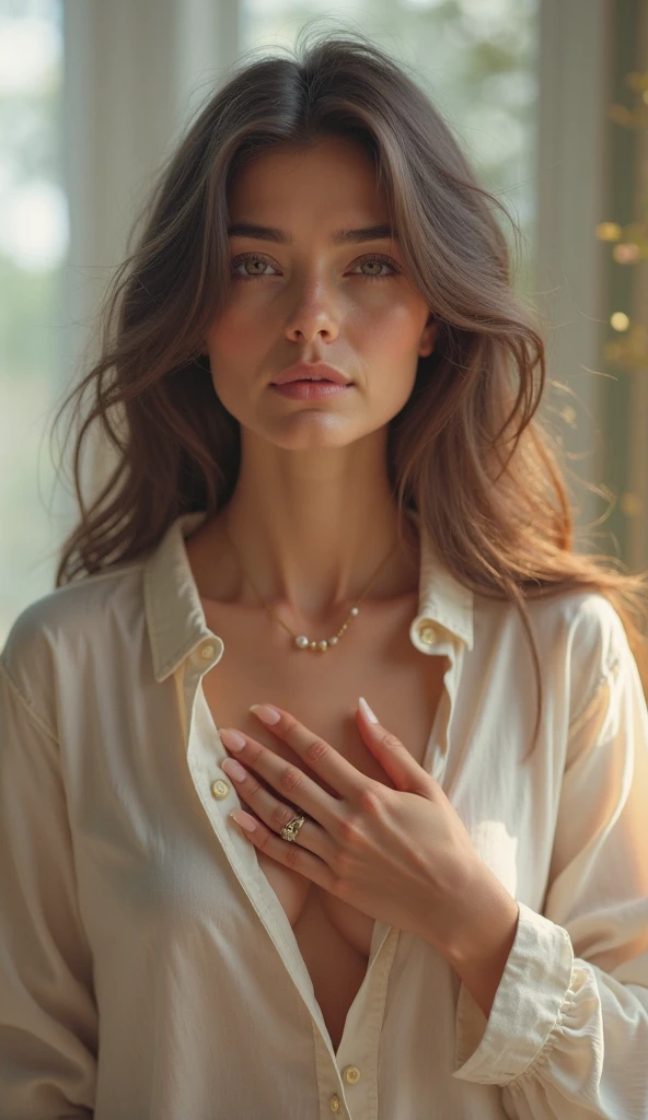 (head of&#39;artwork, Photorealistic:1.4, extremely complex:1.3, radiosity, photon maping, dtx, 8k), ((((necklace close up, t-shirt blanc, wetty, [mediuml breasts:tetas grandes:0.8])), wetty, [skin detail:0.7], naturel, 19 year old teenage model), Dark room, ((douche en pierre, douche en verre, to do the housework)))
