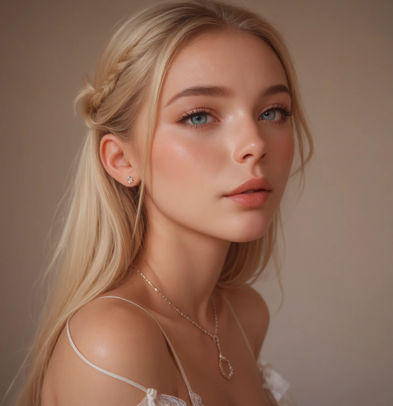 Beauty photo of (lol4bunny:0.8) with blonde hair updo, plump lips, making eye contact, on a date, (wearing turtle-neck dress), siting in a elegant restaurant, dimmed lights and modern décor,
detailed skin texture, (blush:0.5), (goosebumps:0.5), subsurface scattering, perfect iris, perfect pupils, perfect hands, (masterpiece, photorealistic:1.2), high quality, intricate details, highly detailed background, 8k, Ultra-HD-details, (lively-looks)
<lora:Date:0.6>