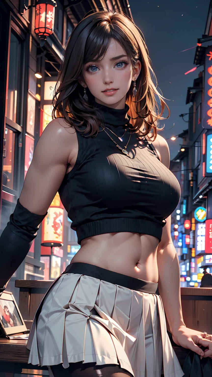 24-year-old female、Sheer front cut-out((front cutout))Wear tops、Wear low rise leggings、smile、View your viewers