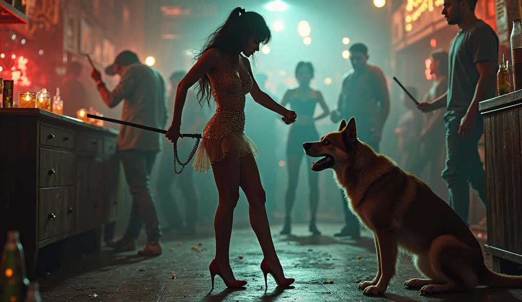 BREAK, 1girl, solo, looking at viewer, flat bangs, (young cute beautiful 18-year-old girl:1.1), 3d face, beautiful girl, pretty, girlface, kpop idol,  supermodel, woman posing for a photo, stunning innocent symmetry face, perfect body, medium breast, slim waist, slim legs, (high detailed skin:1.2), glowing eyes, goddess, natural skin texture, shiny skin, White skin, Beautiful detailed face, detailed face, real skin texture, cute delicate face, finely detailed face, golden ratio, golden ratio face, expressive eyes, perfect face, perfect skin, flawless face, clear face, shiny hair, pale skin, Proper body proportion, perfect anatomy, realistic skin texture, luscious lips, glossy lips, natural makeup, beautiful bright pupils, slender figure, intricate eyes, detailed pupils, detailed face and eyes, longeyelashes, blush, good hand, finely detailed skin, oily skin, BREAK, ((((ember, battlefield, volumetric fog, grey mist, (white long hair:1.4),  (ecstasy of silk:1.1), spider web, (chain:1.1), (On a dark moonlit night:1.6), (in a spooky ancient dungeon:1.2), in a heavily guarded cage, moonlight shines in through a small window, (In the center of the picture is a female assassin struggling to break free from the shackles:1.4), (She breaks the thick iron chain with amazing strength:1.3), (Werewolf soldiers guarding the prison came from all directions with weapons:1.5), (Destroyed buildings:1.2), (ruined walls:1.1), (scars:1.3), claw marks, (flames splashing:1.3), (werewolf's huge claws, wolf eyes with gr