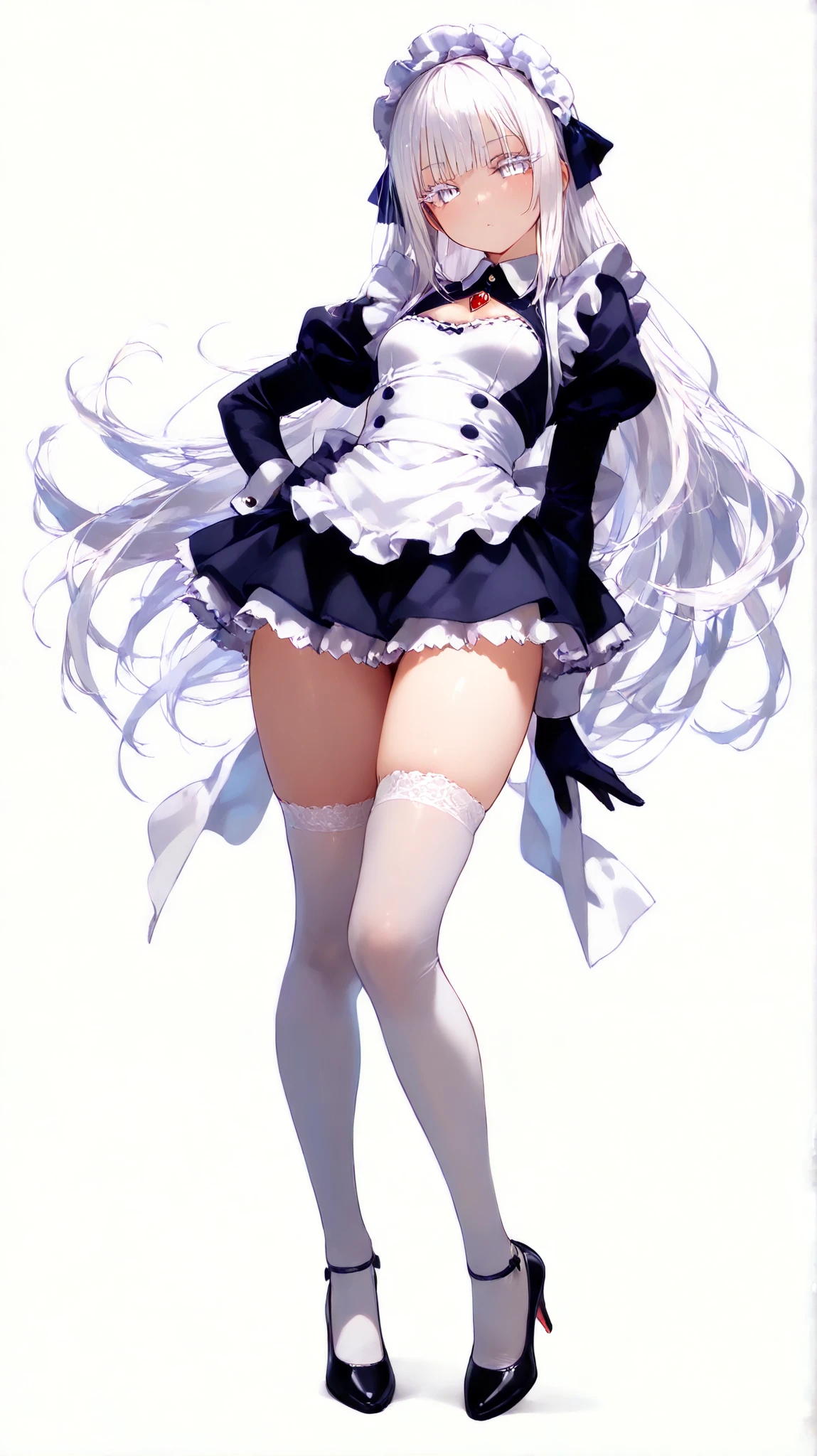 (Masterpiece, Best Quality:1.2), Cowboy shot, at strip club, at vip lounge, 1girl, white colored hair, lace brasserie, lace panties, lace elastic stockings, (best stockings), wear lacy underwear, smile, closed mouth, looking a viewer, crossed arms, pony tail, scar across eye, Jewelry, necklace, earrings, small-breasts, slim thighs, Spacer frame, steam, glistering slap, Wet, the sweat, full body, high heels shoes with stiletto, [explicit content:1.2], [sharp-focus], (Questionable content), (shaded), ((Masterpiece)), Best Quality, Detailed image, Bright colors, Detailed Face, perfect lighting, Perfect shadows, Perfect eyes, focus on girl, flawless face, gorgeous body, Hourglass body, legs focus, gaze at the viewer, half closed eyes, 1girl, full - body, (Best Quality), (Illustration), (Cinematic lighting), (Balanced coloring:1.2),
