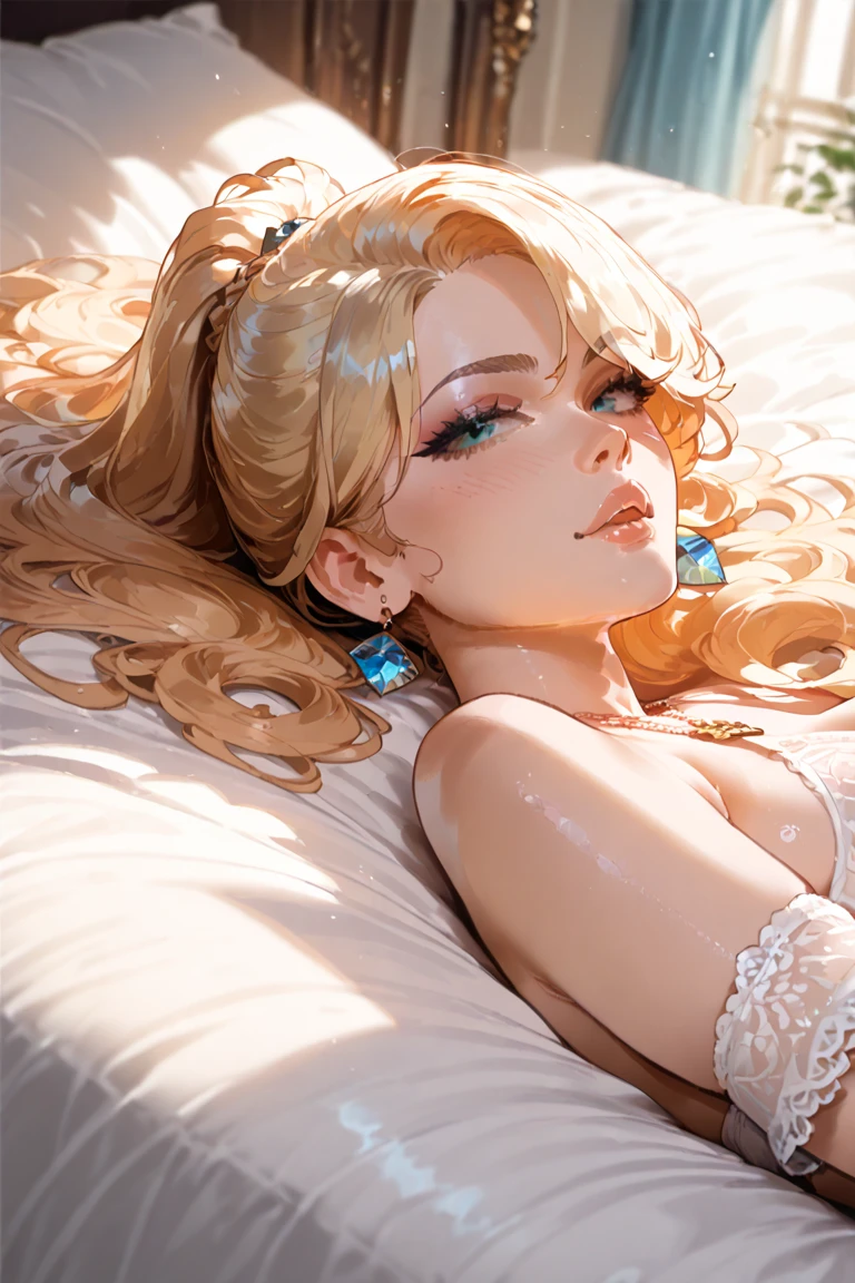 high quality、Beautiful 24 year old American blonde girl, Sexy long hair, Separately lying on one's back、naked, A dazed expression, Very cute girl, Tan Skin, Tanned bikini line, Large Breasts, A man's genitals are inserted into a woman's genitals、It appears to be inserted violently.、