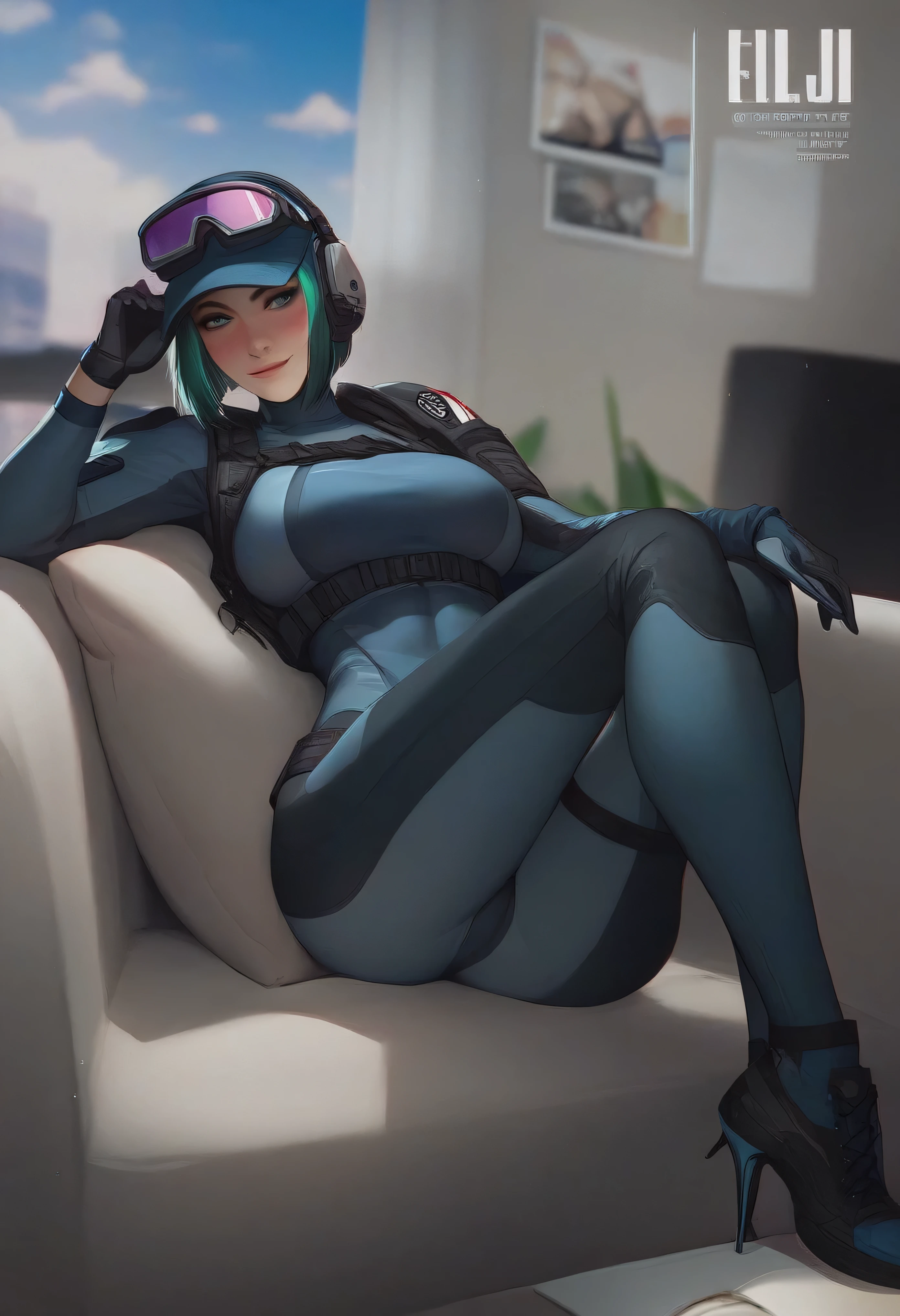 score_9, score_8_up, score_7_up,(Rainbow Six Siege\),ela, ela \(Rainbow Six Siege\, (4k quality, masterpiece):1.4), ( best quality:1.1), daytime, sunny, bedroom, ((alone, solo)), BREAK, woman in her 20s, perfect pussy lips, beautiful face, long black hair, gag , bdsm , brown eyes, toned, slender, medium breasts, freckles, freckles on chest, nice butt, wide hips, thick thighs, breasts exposed, ass cheeks spread, knee-high black socks, stockings, dynamic, beautiful, zPDXL, Expressiveh, Comistyle, leaning back, (((legs view, close up on legs, legs together, feet, round butt)))