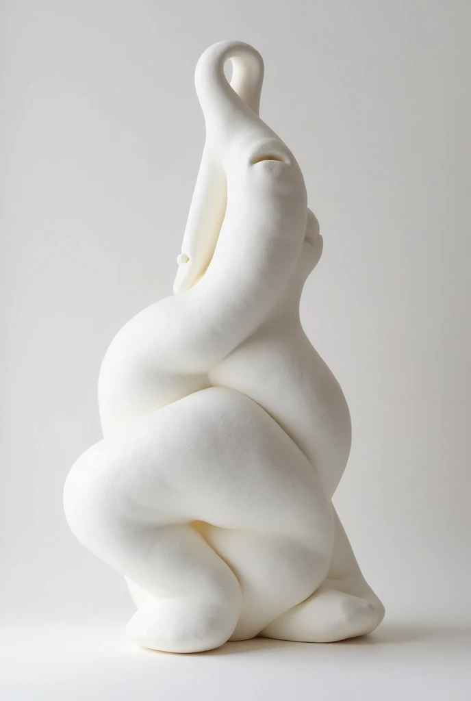surreal abstract biomorphic blob creature with sensual curves, minimal color palette, beige and cream tones, no human figures. (best quality, 4k, 8k, highres, masterpiece:1.2), ultra-detailed, (realistic, photorealistic, photo-realistic:1.37), volumetric lighting, cinematic composition, dramatic lighting, elegant, ethereal, seamless, intricate details, soft gradients, rounded shapes, warm and inviting, sophisticated, luxurious, flowing lines, organic forms