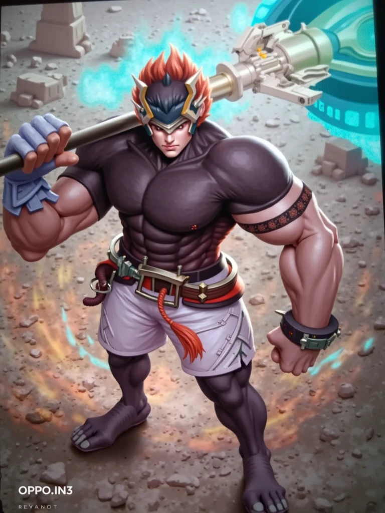 Hombre, muscular, robusto, Grom Brawl Star