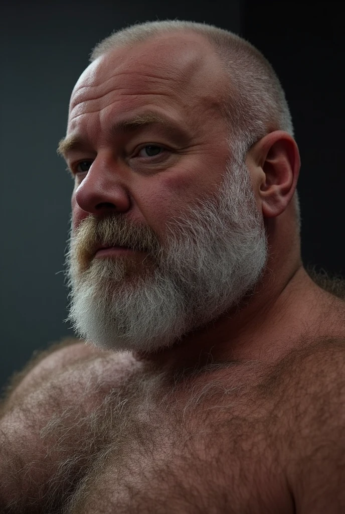 mature, old, grandpa, bully, aggressive, toxic, angry, virile, tough, hairy, strong, fat, bulging, barefoot