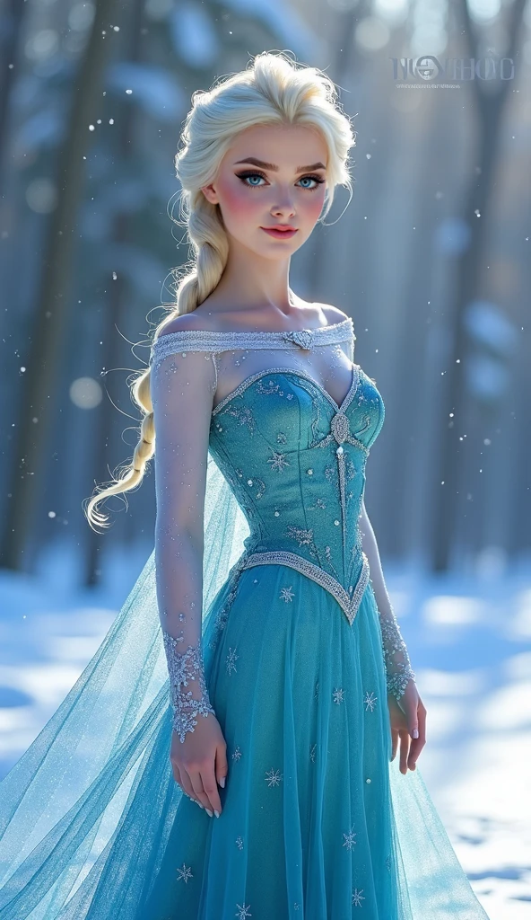(High fashion cover shot:1.4) of a photorealistic Elsa from - SeaArt AI