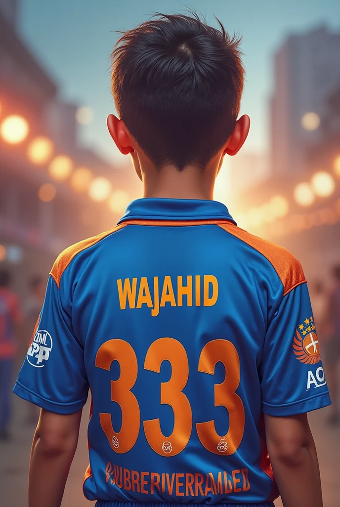 Footballer boy age of 15

whose name is Vashu and gersy no is 05 from back side and his skin tone is colour is like Indian

