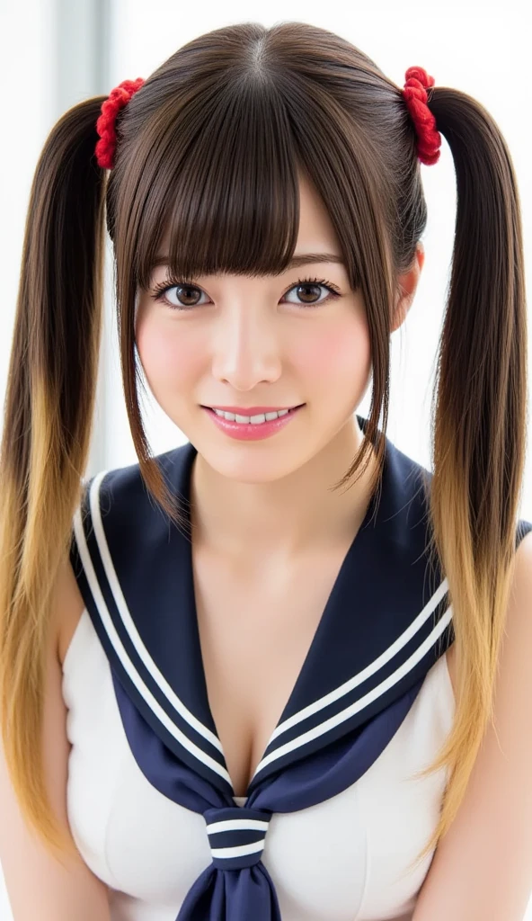 Large light blue ribbon