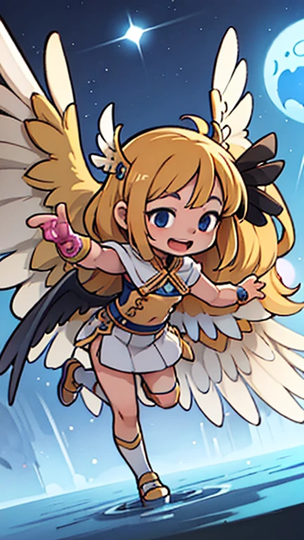 Bird girl, wings, feathers, warrior