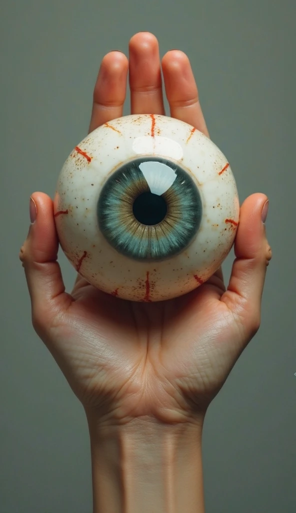 Wearing a rosary made of eyeballs on the hand,Eye ball bracelet,Rendering