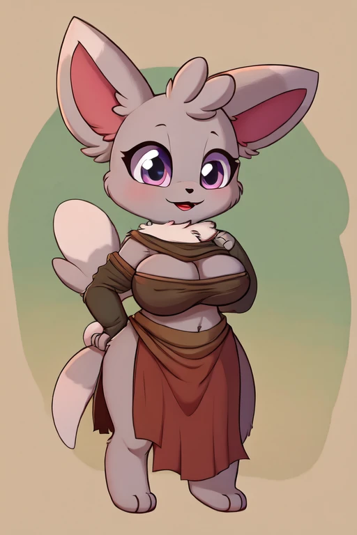 Minccino, Standing, Voluptuous, Wearing Rags