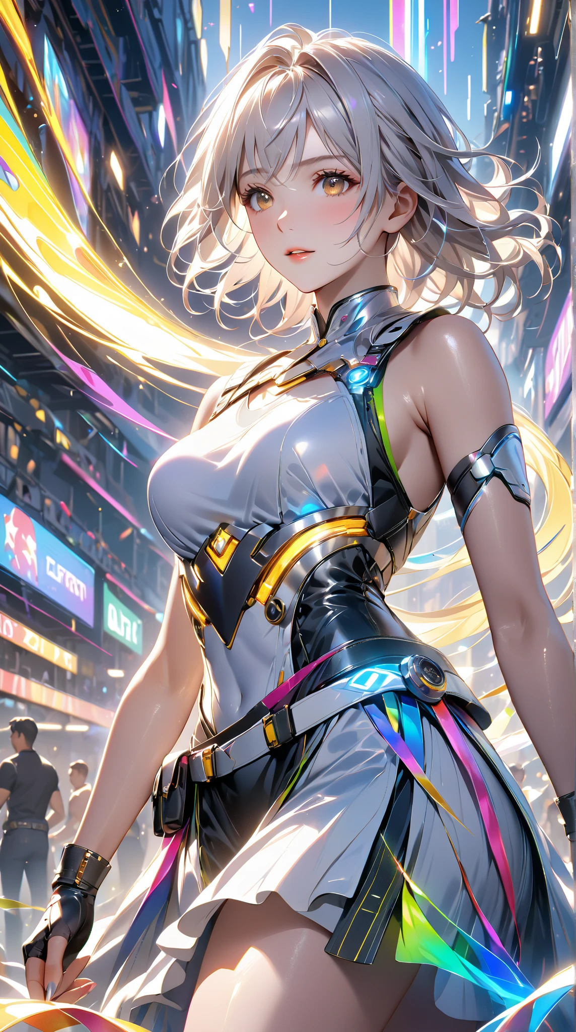 Browsing Caution,((masterpiece,Highest quality,4K)),score_9, score_8_Excellent, score_7_Excellent,anime,Rainbow Hair,Golden costume,anime girl, sword, Graduate School of Science - fi, Graduate School of Science - fi, Graduate School of Science - fi, Graduate School of Science - fi, Graduate School of Science - fi, Graduate School of Science - fi, Graduate School of Science, digital cyberpunk - anime art, badass anime 8 k, anime epic artwork, anime wallpaper 4 k, anime wallpaper 4K, anime art wallpaper 4K, anime art wallpaper 4 k, digital cyberpunk anime art,