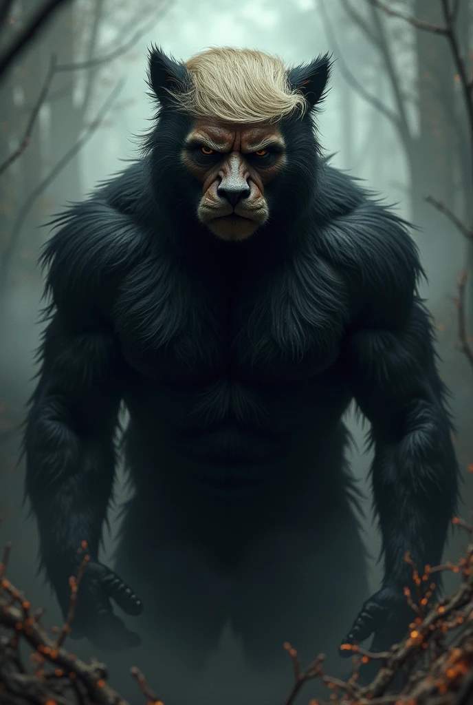 sun wukong angry realistic black and white 