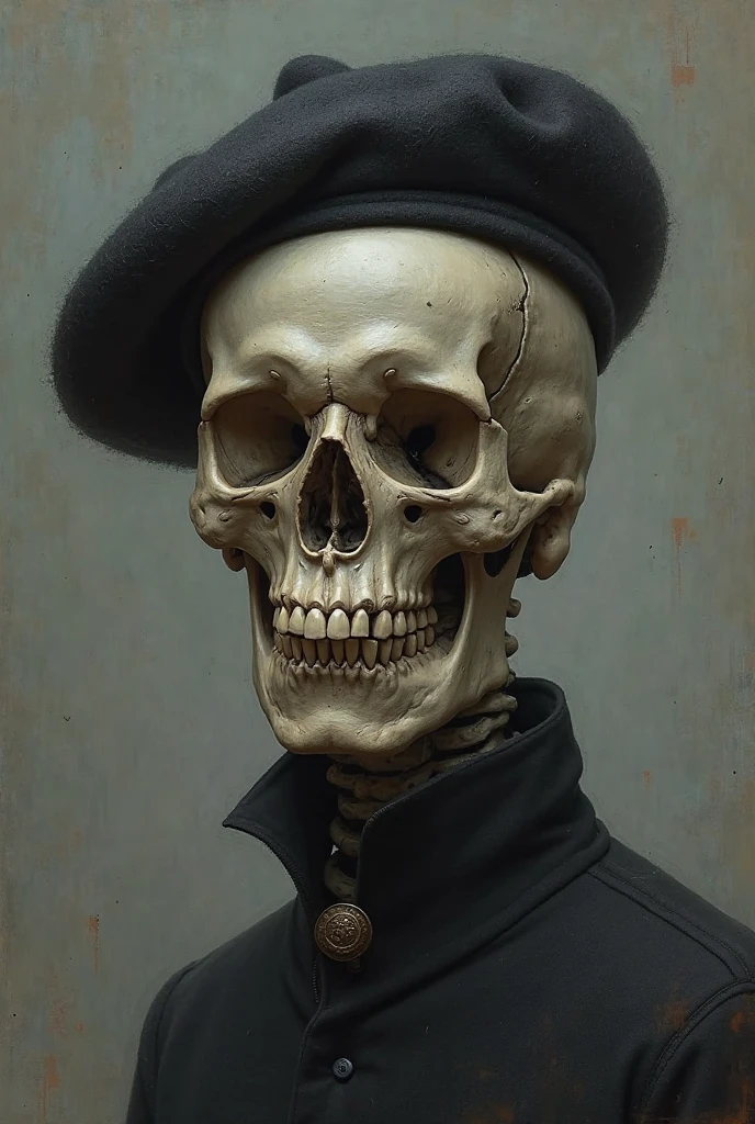 <lora:Peter Paul Rubens Style:1>Peter Paul Rubens Style - the painting Le Chapeau de Paille by Peter Paul Rubens, with a skeleton instead of the woman