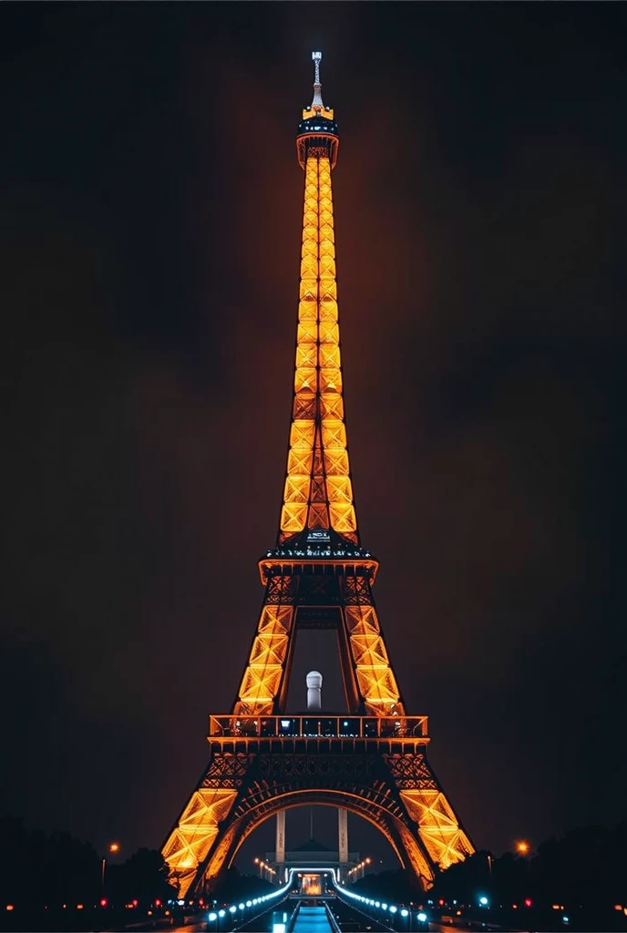 Eiffel Tower catching fire with French firefighters 