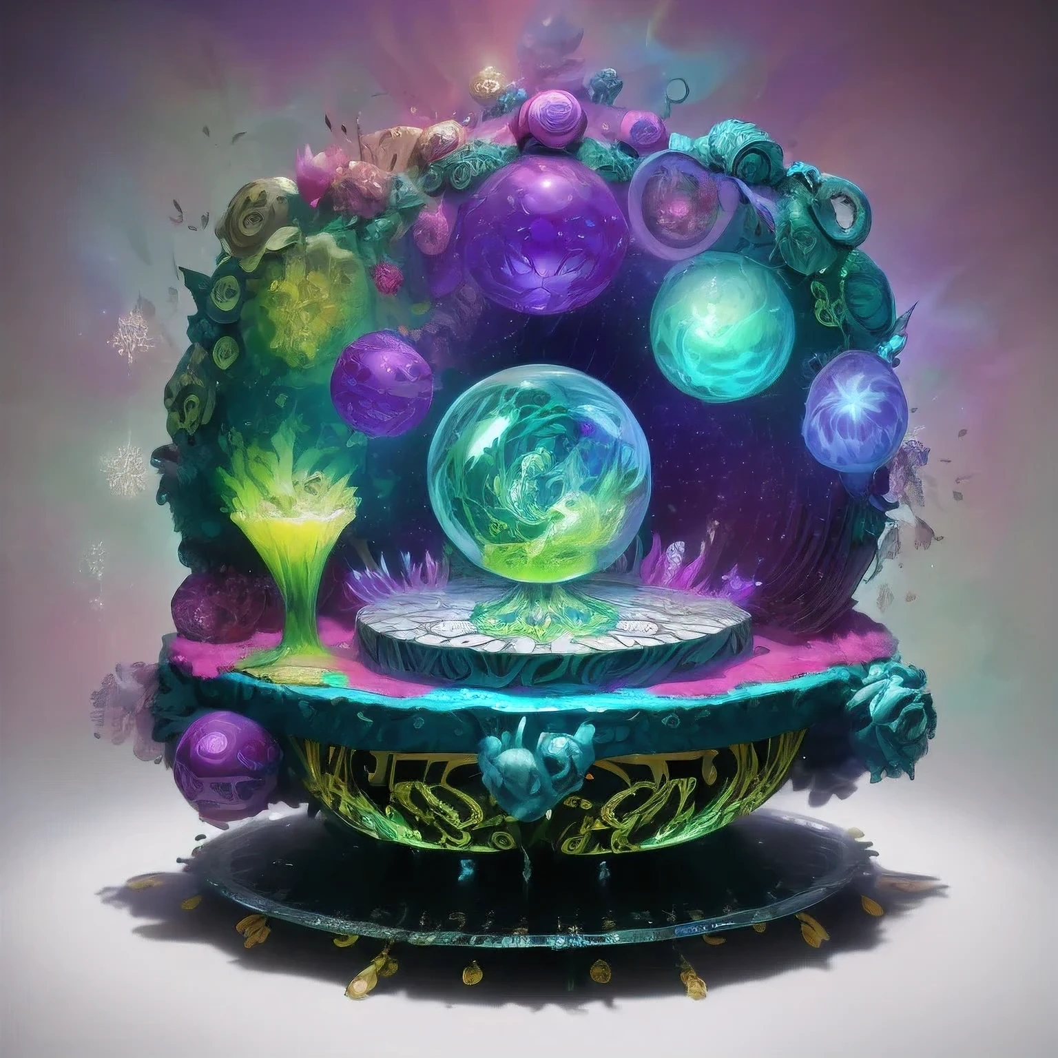Seabed ice sheet background,detailed armor, ornate headdress, samurai helmet(((Dynamic rotating concentric circles)))(Dynamic rotation of concentric circles)Mandala is the result of the long journey of creating concentric circles of liquid color, there is a glass bowl with a green and purple swirl inside, simulacrum of a space fungus, alien flower, distant nebula are glowing algae, inspired by Otto Piene, inspired by Earnst Haeckel, top down extraterrestial view, covered with ferrofluid. dslr, translucent algae ornate, the eye of the universe, anatomical fractal,which interact through transparency, refraction, reflection, and collision. The ultimate goal is to showcase unique, detailed, and aesthetically pleasing images that capture the audience's attention through their initial visual impact and stunning details in liquid interactions,there is a cake with a red and yellow center on a blue plate, inspired by Otto Piene, victor antonov, culinary art photography, inspired by Graham Sutherland, colorful ferrofluid armor, inspired by Anish Kapoor, alexandra fomina, david kassan, by Jan Rustem, rudolf is hired, sergey krasovskiy, kai vermehr