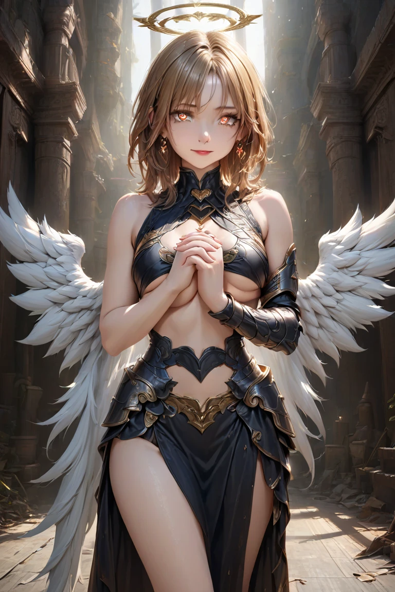 ((front light)),((ass pov)),Big Breasts,(Cleavage),Small Ass,European Girls,Balanced style, ((Naked girl holding a sword in each hand)),((((front light)))),(Photorealistic: 1.4),((Front lighting)),(Beautiful teenage French girl:1.6), ((Cute and sexy beauty)), ((Perfect Style)),  (Small breasts with beautifully raised pink areolas,:1.5) ,White skin,Perfect Anatomy,(Beautiful and toned body:1.1), A work depicting an erotically bound, nude demonic woman  ,((ass pov)),(((from front))),((slender)),((slim)),((Anatomically correct nude)),((Thin waist and slim thighs)),(((Two blonde, blue-eyed European girls))),((Smiling Girl)),((The big wings of the archangel)),((Equipped with a shield on the arm)),((Spread your big angel wings wide)), ((Saluting with a golden rifle)),((Front lighting)),((The body is naked)),((Equipped with a shield on the arm)), Ultra-realistic capture, Highly detailed, High resolution 16k close-up of human skin. Skin texture must be natural, ((Medium Shot)),((West Shot)),((((Forward light))),((((Elegant nude elegant girl)))) ,((Slender naked)),((Two skinny naked girls of European descent)),(((A nude figure facing the viewer))),(((Small breasts and exposed genitals))),(Young girl exposes her genitals))),(((The thighs and head fit within the screen)),(((View from head to thigh))),((Beautiful and balanced body)),((Do not show anything below the thighs)),((bottomless)),((topless)),((The left and right arms and left and right thighs are equipped with golden armor.)),((ass pov)),(((from front))),(((cowboy shot))),(((standing pose))),photo realistic,master piece,((ultra detailed)),looking at viewer,smile,photorealistic,Shiny baby blonde silk hair,((She has a large hair ornament and golden armor on her belly.)),((Looking at the viewer from the front)), (((Young face and young body)),((Looking horizontally at the viewer)),(Exposing the viewer to full frontal nudity),((Face forward and look at the viewer at the same height)),((Show your naked body to the viewer with your hourglass figure)),(((Wearing a large golden hair ornament))),No underwear ,((((Naked elegant and graceful girl)))) ,((Naked from head to thighs))、((No underwear whatsoever))、((Head to knee nude shot)),((Beautiful hourglass figure)),((Wearing a cape)),((Beautiful style)),Beautiful and detailed character art, Very detailed, Girl in shiny armor, Beautiful white and shining skin, Unparalleled beauty, ((Shiny baby blonde silk hair)),Realistic, 3D Face,Shiny Hair, Glowing Skin,((Thin Hair,No makeup,)),Fantasy,Beauty products,