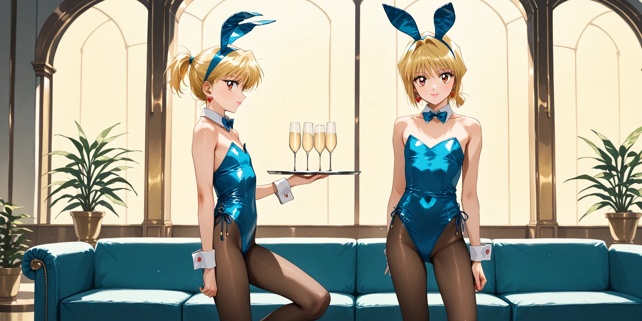((masterpiece、highest quality、Official Art))、Detailed Anime、Unity 8kwallpaper、casino、High altitude view、Beautiful night view、(Three or more pretty naked girls、、smile、色んな色のCocktail、Cocktailパーティ、Small chest)、Exposing the breasts、(((Full nudity、Pussy、12 years oldeautiful night view、Bunny ears:1.3、bow hair band、Fishnet tights、A bow tie、Bunny Girls 3 or more)、Cocktail、Champagne bottle、official art,anime key visual, ((Characters have rich individuality、various hairstyles))、Official illustration, Anime official key media