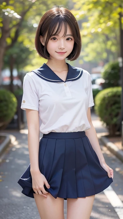 Japanese、、whole body、All-see-through fabric clothing、Bobcut