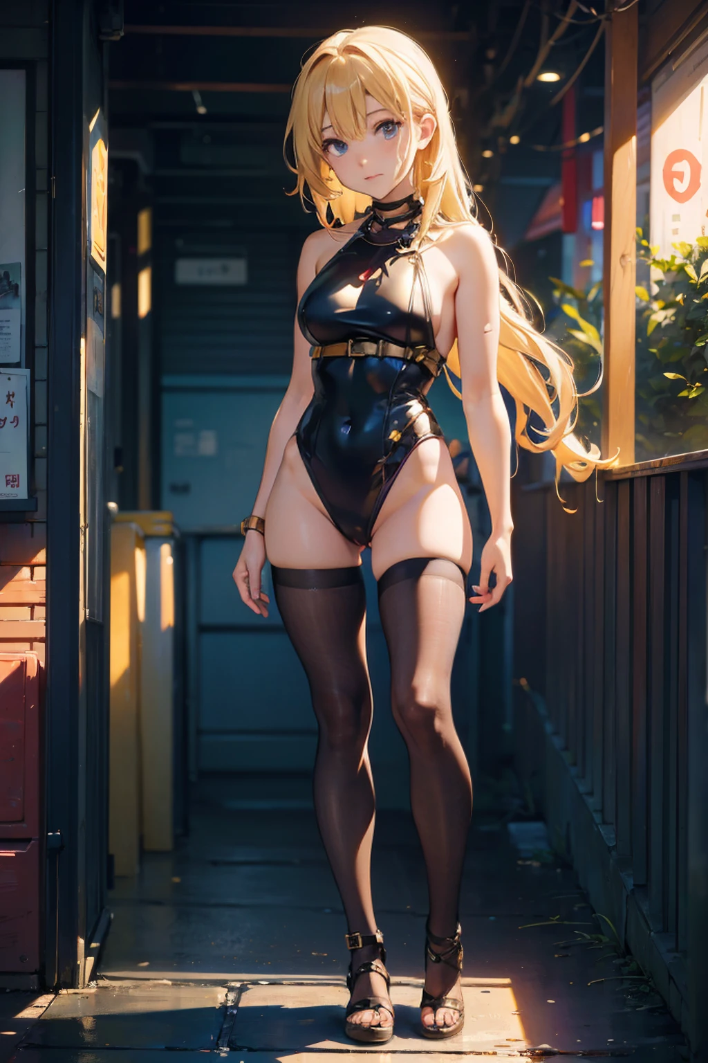  1 woman，Small Loli，Small chest  ，（background：forest，，summer） She has long blond hair，curls，Long hair flying，Everlasting，Sweat，soak，From the front， Straight Hair， partly cloudy，（（（masterpiece），（Highly detailed CG Unity 8k wallpaper），best quality，Movie Lighting，細緻的background，Beautiful and delicate eyes，black eyes，（Very delicate and beautiful），（Beautiful and detailed description of the eyes），Ultra Detailed，masterpiece，）），face camera，high resolution，Ultra Detailed），Exposing breasts，Exposing genitals， Convex，Legs open，Convex起性感，Camel toe，Primary school students（wear：Military cap，Turtleneck shirt，Transparent tights）Sci-fi style，nude
