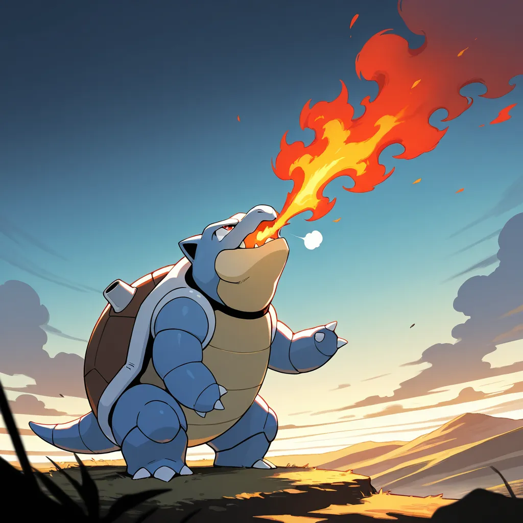 Blaistoise uses fire