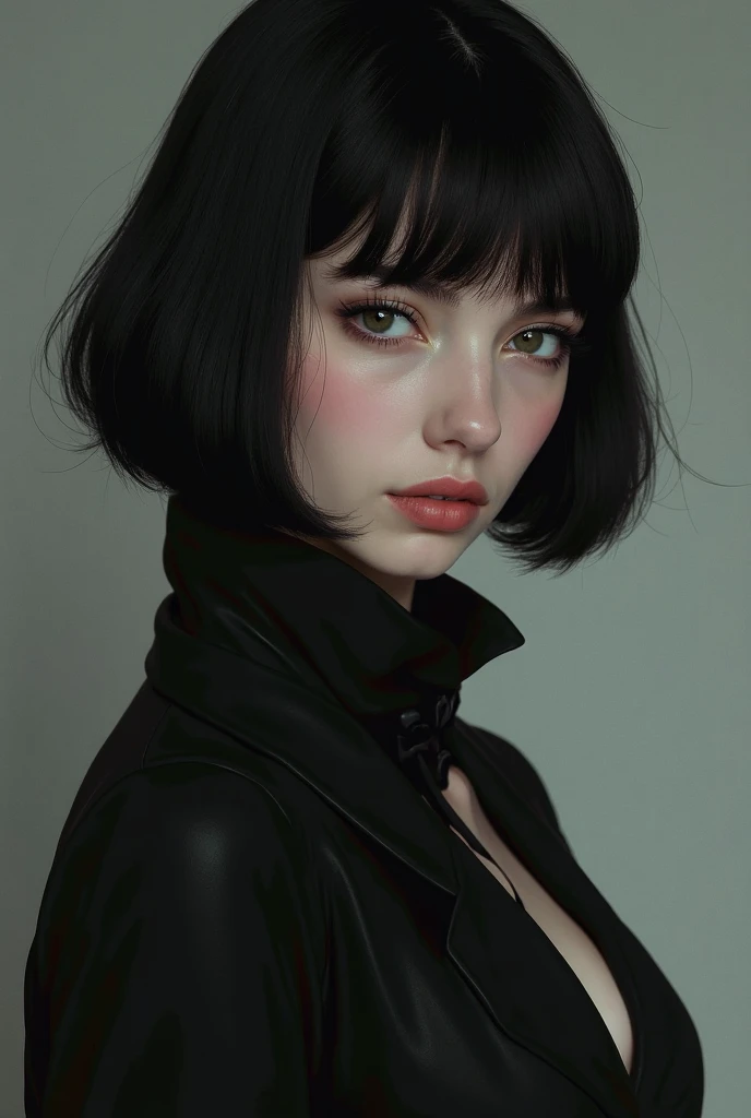 stunning intricate full color portrait, wearing a black turtleneck, epic character composition, by ilya kuvshinov, alessio albi, nina masic, sharp focus, natural lighting, subsurface scattering, f2, 35mm, film grain