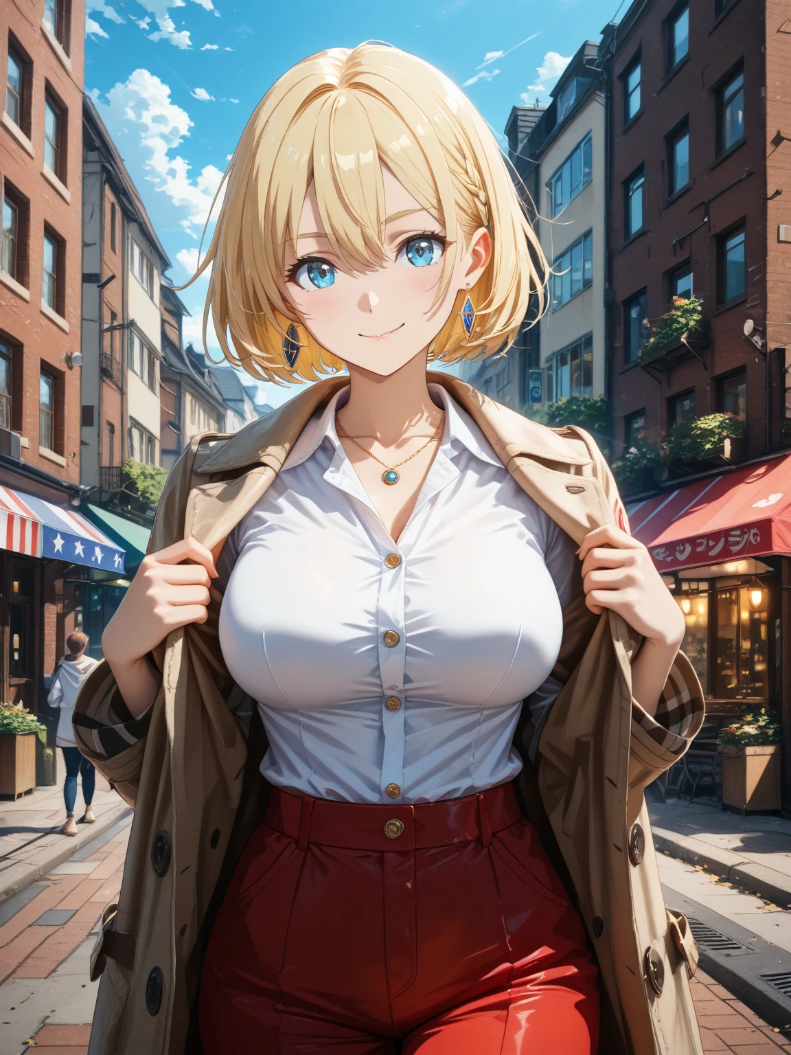 masterpiece, best quality, sunset, cowboy shot, view from below, 1girl, delinquent girl, tough appearance, sharp eyes, golden eyes, short hairstyle, dirty blonde hair color, rough face, big breasts, black casual jacket, , alley, curvy body, mature face,
((looking disgusted)), looking at viewer, golden eyes, hotpants
in the classroom,