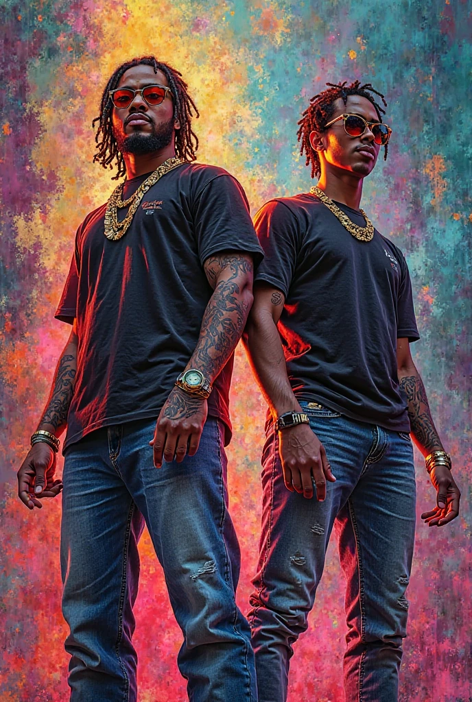 (photorealism:1.2), xxxtentacion and Tupac
