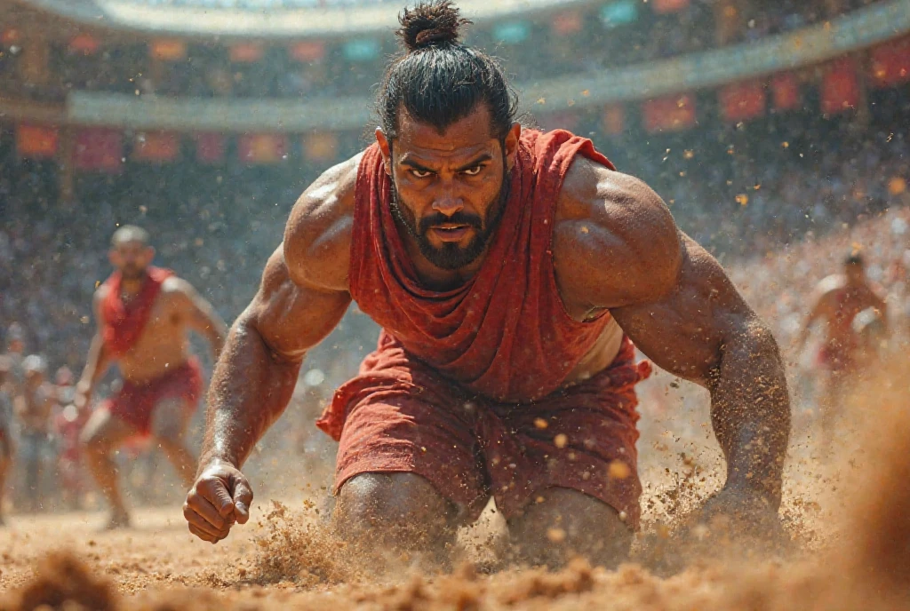 A kabbadi player
