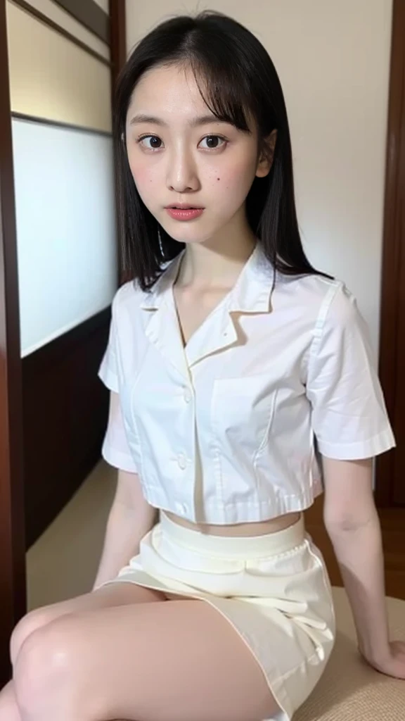 8K、High definition、Ultra Detail、Photorealistic、Realistic and accurate depiction、Realistic and accurate human ???????、High resolution、highest quality、Japanese、beautiful girl、Flip up your skirt with both hands、Revealing panties from under a skirt、Showing off panties、Skirt Lift、Shy face、Lift the hem of your skirt yourself、Lift up your skirt to reveal your underwear、Look away a little、Random hairstyle、Show your underwear、 body type women、Perfect Body Shape