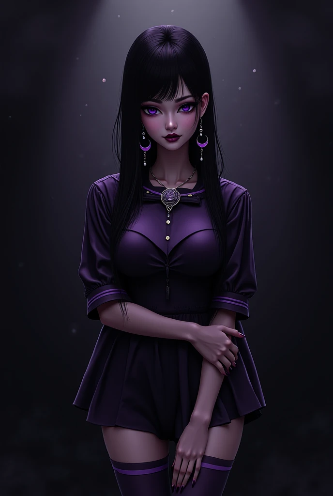 score_9, score_8_up, score_7_up, score_6_up, score_5_up, score_4_up, source_anime, ((gorgeous female Raven Gothic top model)), medium shot, safe for work, hentai,