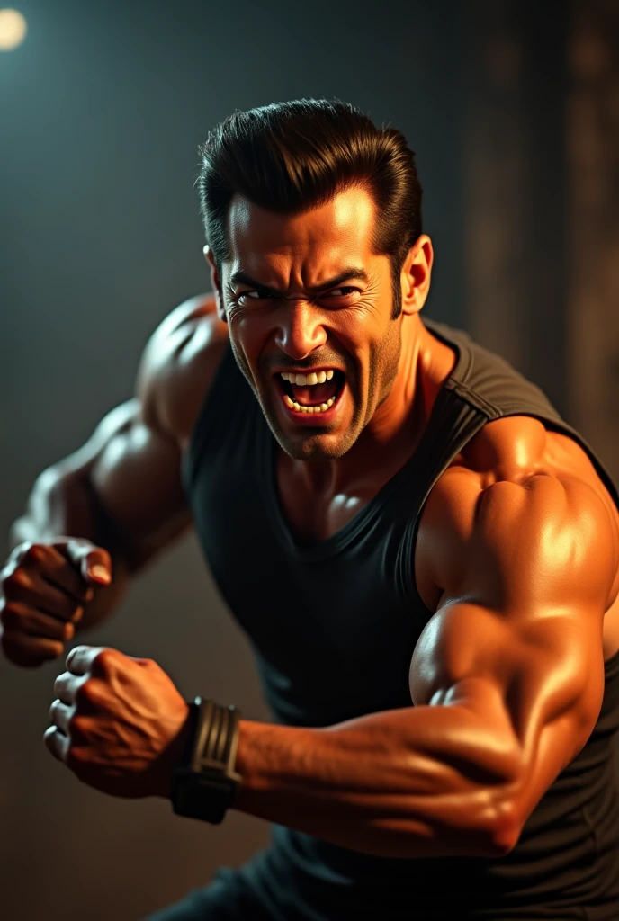 Wolverine henry Cavill close up white undershirt angry