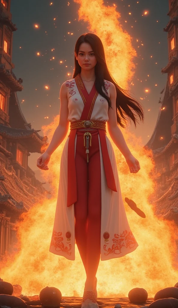 busty woman,Karateka，hokuto shinken,ultimate form,