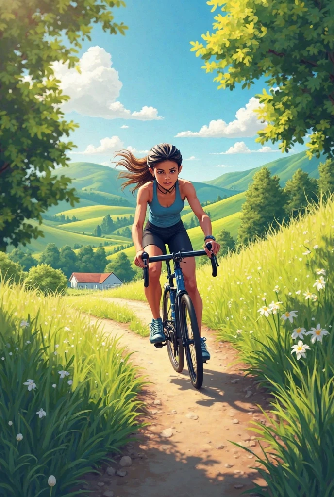 Maya on a bike