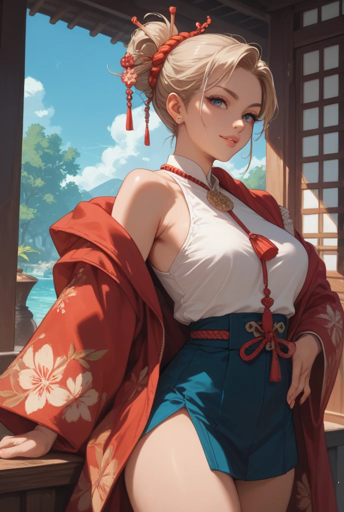 Japanese Beauty,Alone,Wearing a belt around the waist,Wearing a watch on one's wrist,Drunk