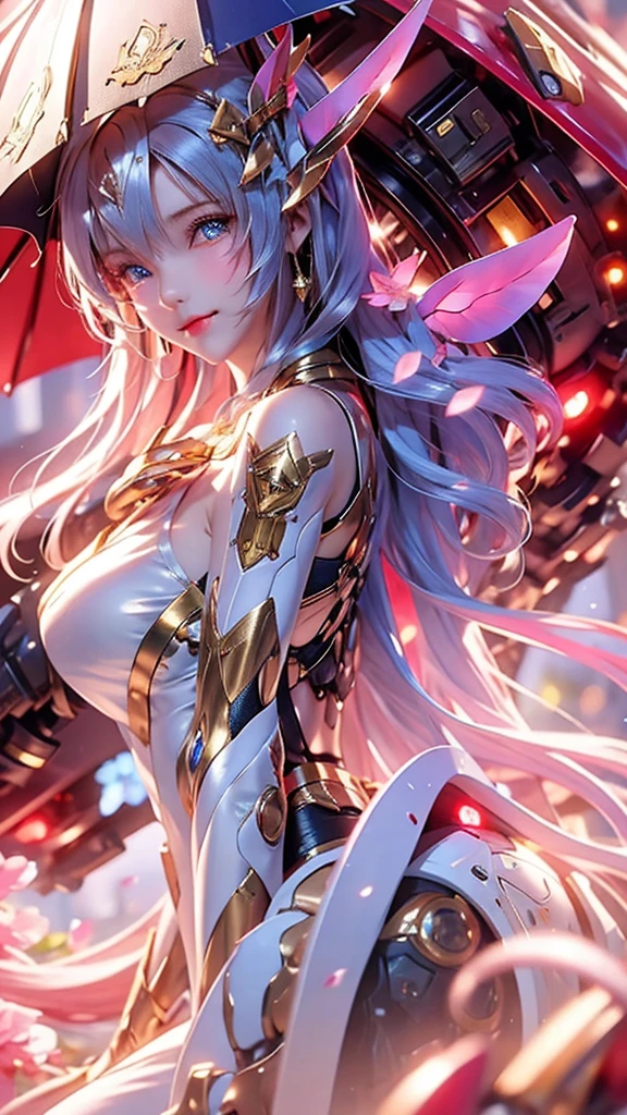 (quality)), ((masterpiece)), Recommended results、1 girl, solo, big breast, Puffy nipples、(see through:1.5)、straighten your back、abdominal muscles、huge bust、angle to floor:1.2、low camera angle、Hair loss on crotch，Hatsune Miku，super detailed)), (Very detailed的CG插画), ((extremely delicate and beautiful)),(1 white transparent mechanical girl)),alone,whole body,(Machine made joints:1.2),((mechanical limbs)),(Flashing blood vessel points connected to tubes),(Mechanical vertebrae attached to the back，with flowing glitter.),((Flowing rainbow fixed around neck)),perfect round face,(wires and cables attaching to neck:1.2),(Rainbow wires and cables on the head:1.2)(Character focus),,Very detailed,colorful,most detailed，yellow ceramic skin, (((rainbow colorful long hair)))