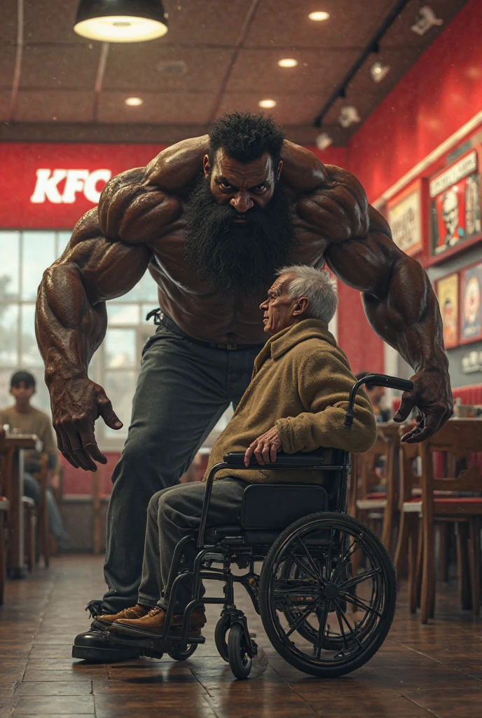 Buff black man vs very very skinny white man
