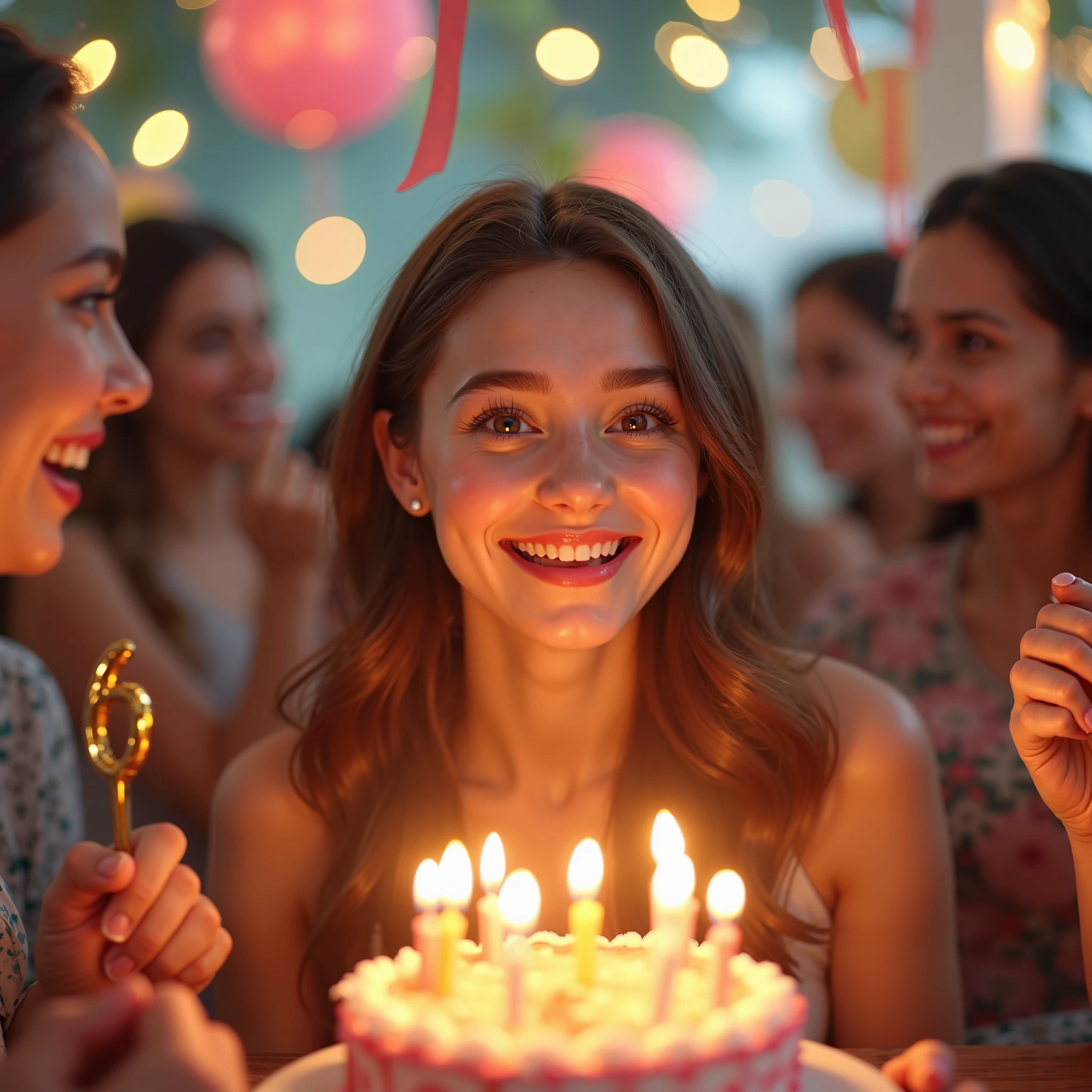 This is a birthday party scene. Delicious-looking cakes are flying around. Gift boxes of various colors fly around. There were a lot of pretty Asian female casino dealers celebrating my birthday.