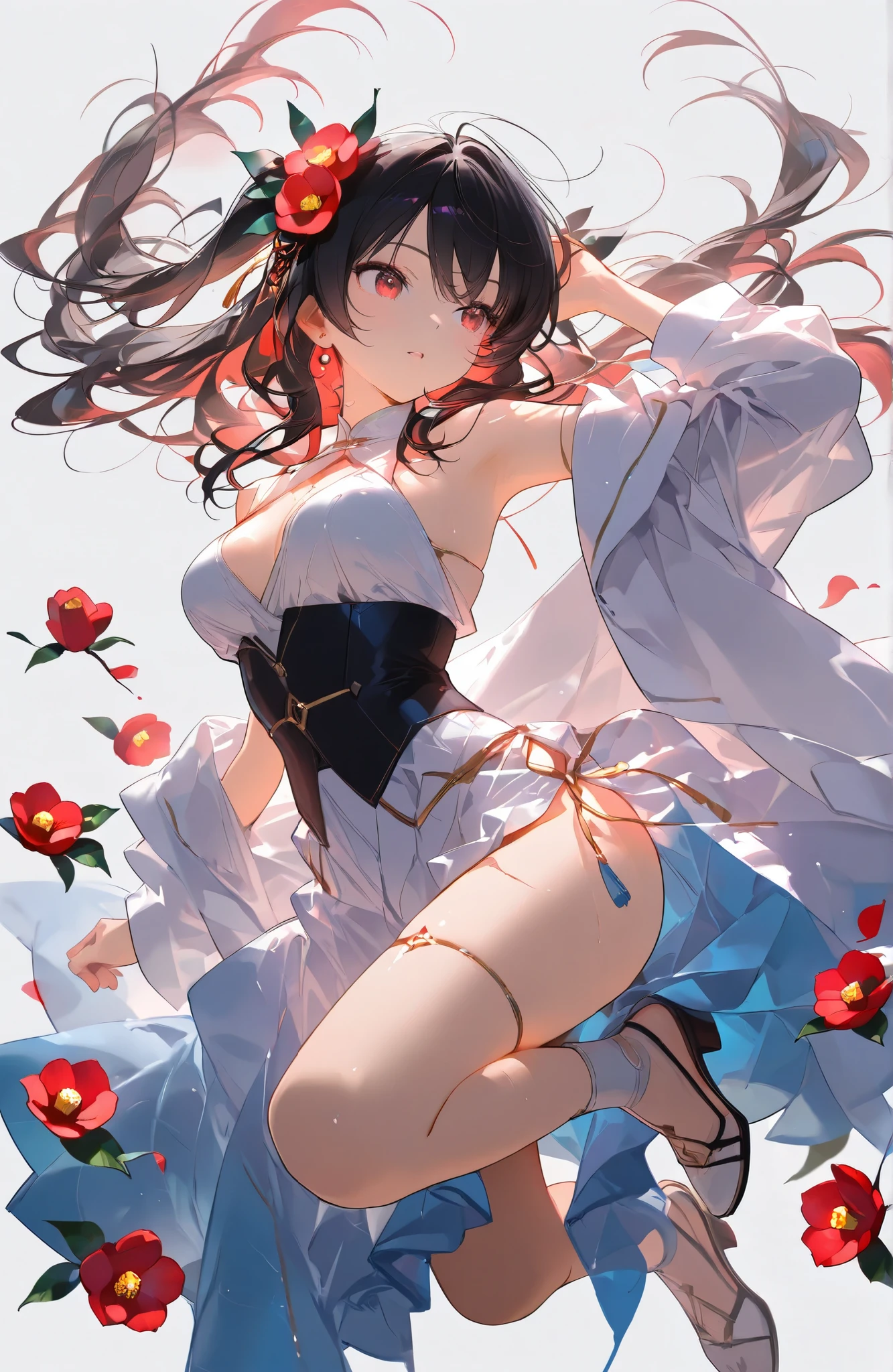 tmasterpiece，hyper qualit，super detailing，perfect drawing，CG，3D，8k，illustratio，Beautiful face girl，A royal sister，no clothes are worn，Superskirt，seductiv，Single horsetail，brunette color hair，Big red ribbon， dropping eyes，Raised sexy，Enchanting and satisfied expression，adorable smile，kneels on the ground，Plump buttocks，Smile and turn around，butt sticking out pose，3 sizes B90W60H95，Moonshine leaks from the clouds，Ancient castle，废墟，Gradient sky，Beautiful girl in loincloth，of a shirtless，crisp breasts，Back appearance， Raised sexy， Well-formed face， Imperial sister big ass Looking back with a cute smile， tmasterpiece， hyper qualit， ultra - detailed， perfect drawing， 独奏， splendor， big breasts beautiful， A majestic， ellegance， glittery， flowers and birds wind moon， dream magical， enthusiasm， vibrancy， Sense of speed， A quaint masterpiece， hyper qualit， super detailing， perfect drawing， CG， 3D， 8K， illustration