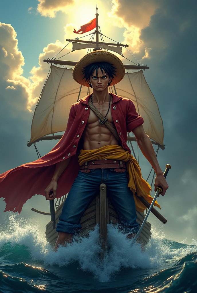 "One Piece": Monkey D. Luffy and his crew of pirates search for the world's greatest treasure, el "One Piece", mientras navegan por mares peligrosos, luchan contra otros piratas y se enfrentan a poderosas organizaciones. --auto