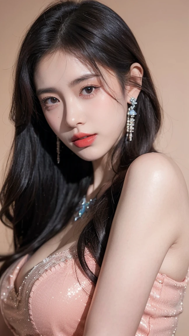 Beautiful girl with diamonds.
