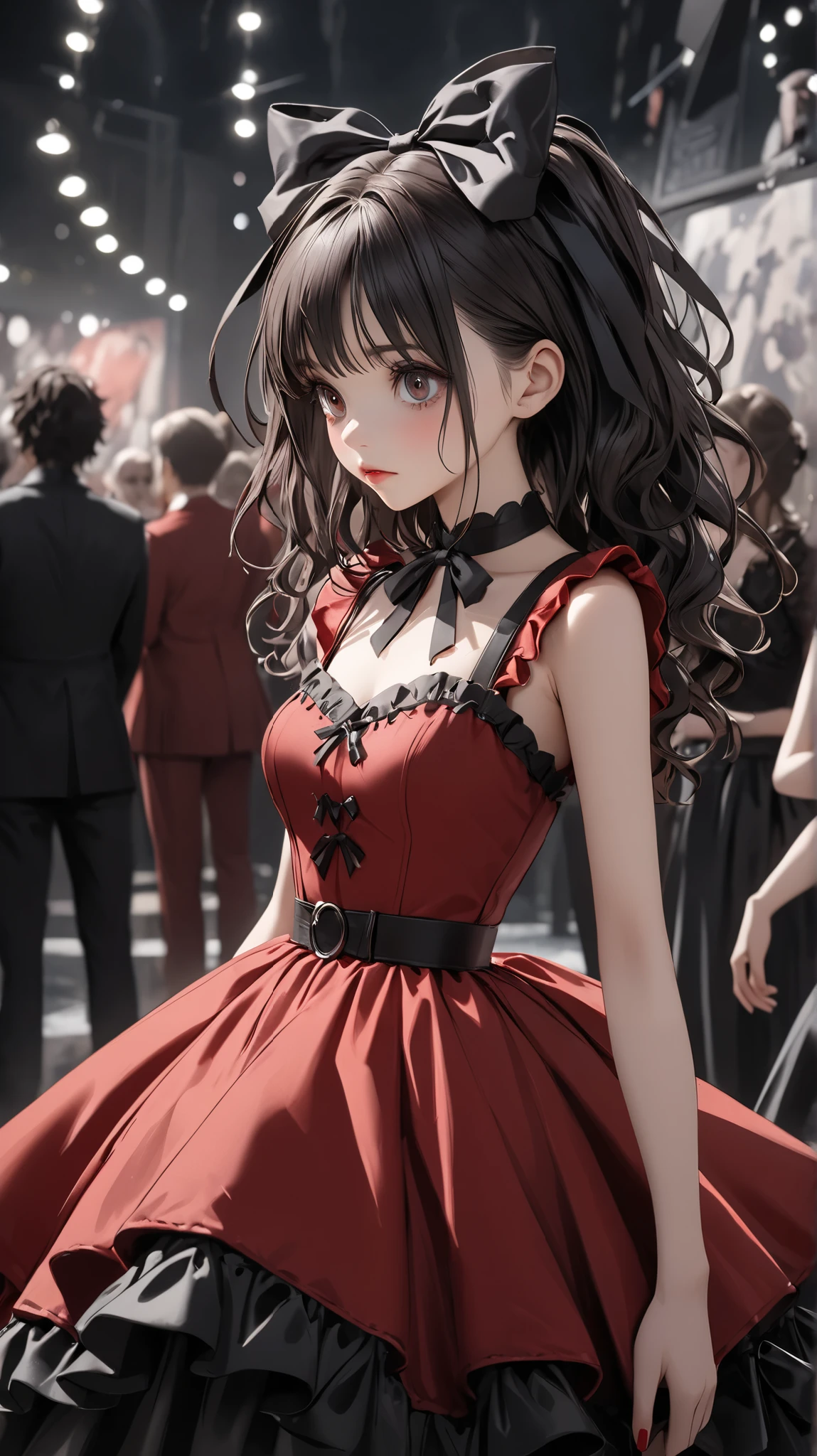 ((Red dress with black ribbon)), high resolution, masterpiece, accurate, best quality, high resolution model, high details, girl, Tim Burton style, movie scene, cartoon, ((Red dress with black ribbon)), ((Red dress with black ribbon)), ((Red dress with black ribbon)), ((Red dress with black ribbon)), ((Red dress with black ribbon)), ((Red dress with black ribbon)), ((Red dress with black ribbon)), ((Red dress with black ribbon)),