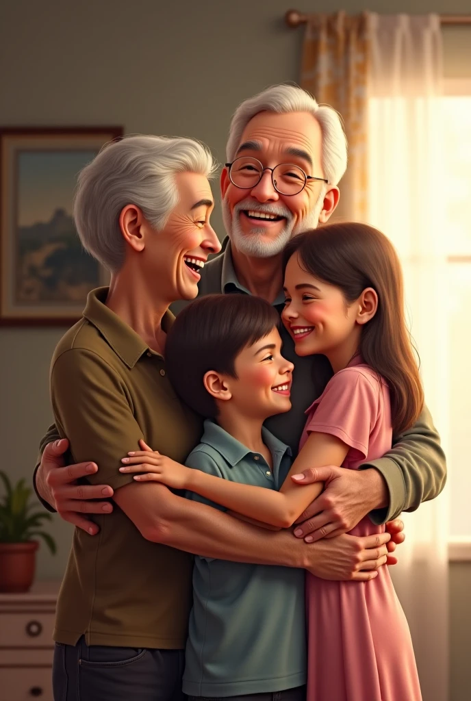 Create an image in honor of Father's Day representing work, love, unity and family in the image.