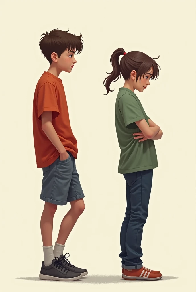 Naked elementary school students An illustration