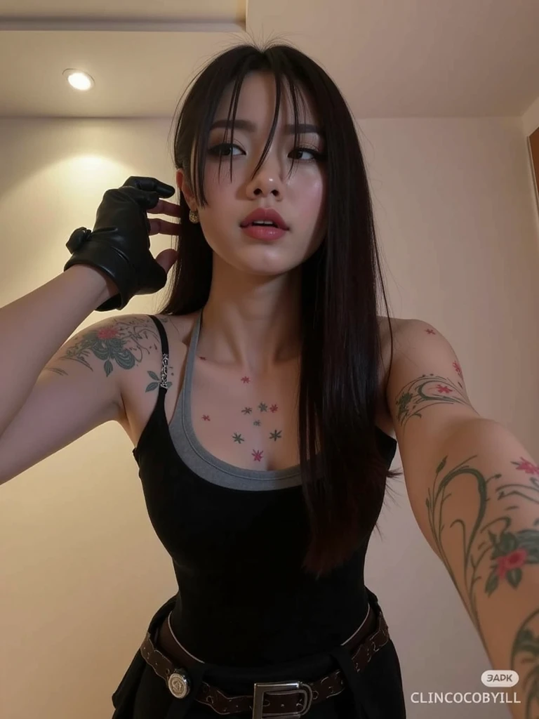 arafed woman con tatuajes on her arms and arms and arms, Retrato de Sophie Mudd, con tatuajes, entintado, manga del tatuaje en su brazo derecho, of taiwanese girl con tatuajes, anna nikonova aka newmilky, anastasia ovchinnikova, tatuado, charli xcx, by Emma Andijewska, Angelina Stroganova, Alina Ivánchenko