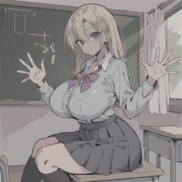 score_9, score_8_up, source_anime, 1girl,white hair, young, long hair, green glasses, perfect eyes, innocent, blue eyes,full body ,ahoge, solo, colored tips, white hair, high-waist skirt, long skirt, black skirt, green cardigan, long sleeves, , indoors, (bound with an excessive amount of ropes), (bound wirsts), (arms behind back), (tapegag, tape gag), dramatic, (looking at viewer), (detailed pupils:1.3),ahoge,pencil skirt, classroom ,big breast , sitting on the chair school