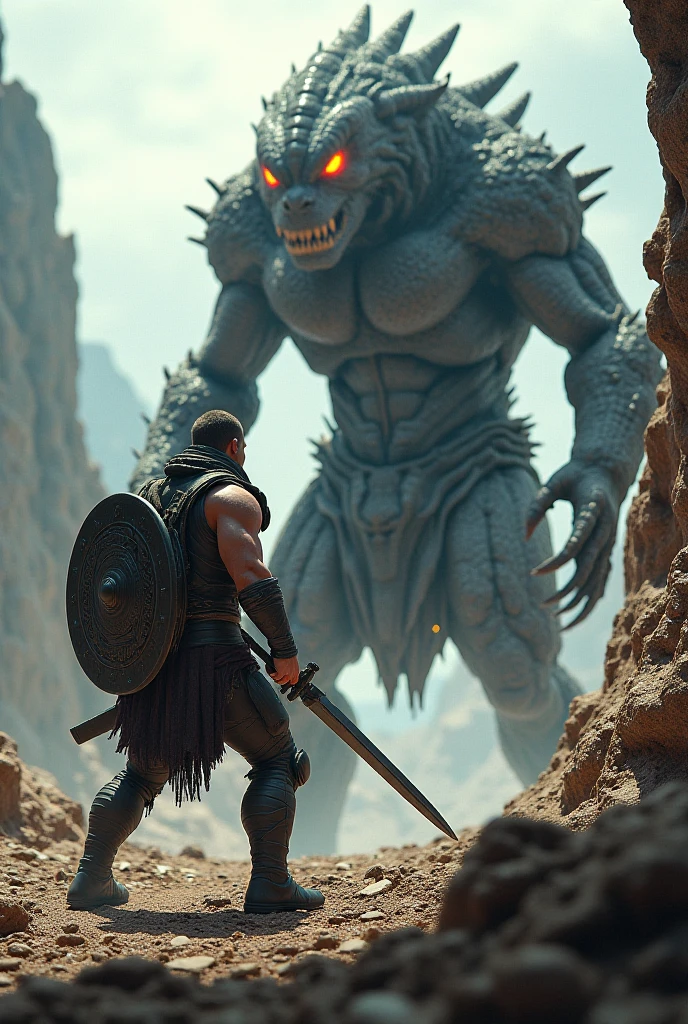 Striking a pose with the exploding monster in the background、