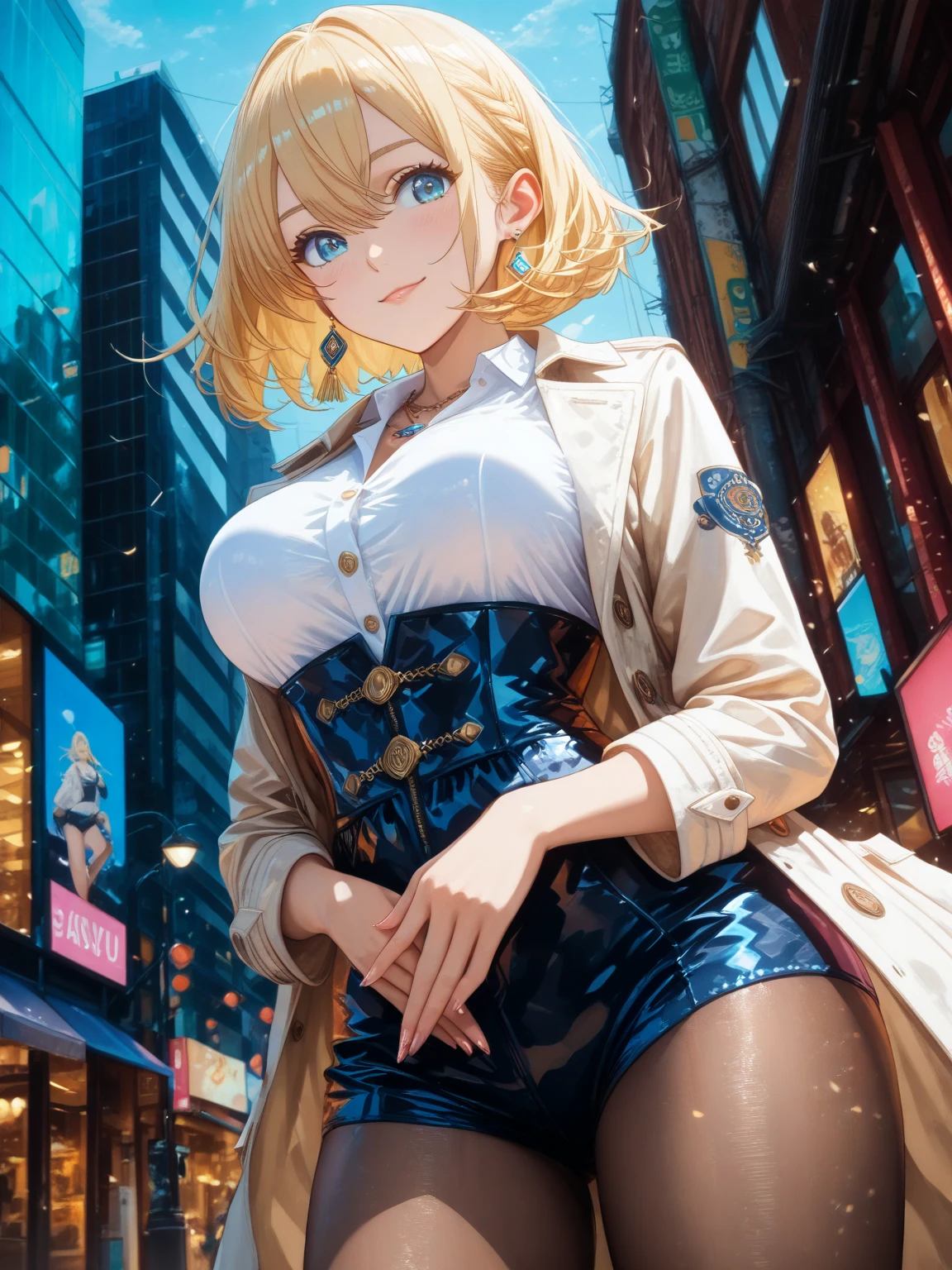 (((Cloth bulge, crotch bulge, cock bulge))), tight jeans, female, ((futanari)), evil, mean, bully, evil smile