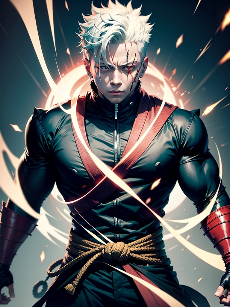Create the look of the mahoraga (Jujutsu Kaisen)if it were with human
